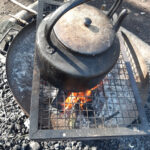 Camp Fire Kettles On